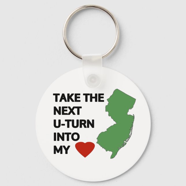Take the next U-turn into my heart Keychain (Front)
