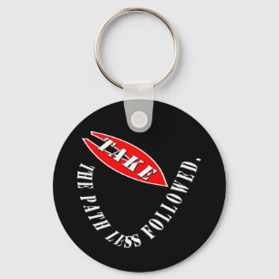Take the path less followed keychain