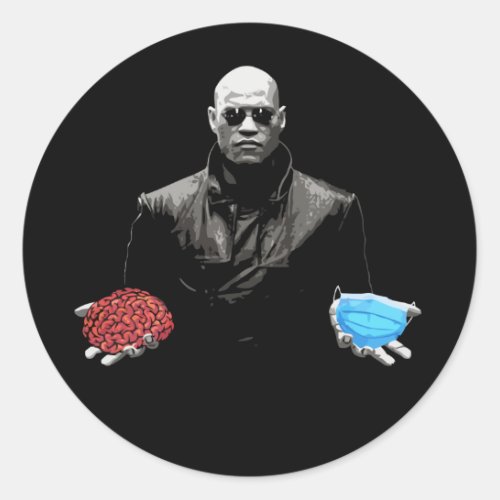 TAKE THE RED PILL CLASSIC ROUND STICKER