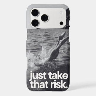 Take the risk grayscale iPhone 17 pro max case