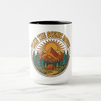 Take The Route Camping Mug