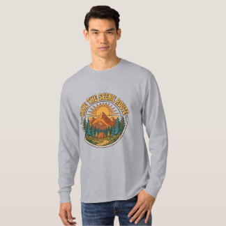 Take The Scenic Route Grey T-Shirt