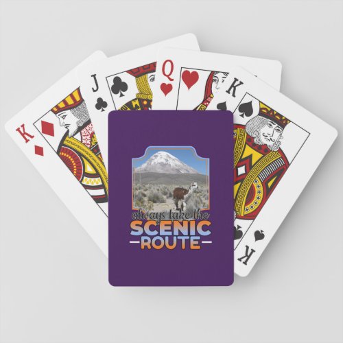 Take the Scenic Route - Llama Adventurer Poker Cards