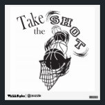 Take the Shot Wall Sticker<br><div class="desc">Take the shot Wall Decal. Great for the basketball player in your life. Click on the CUSTOMIZE IT to add your text. TO SEE MORE DESIGNS AND THEMES GO TO: www.zazzle.com/designsbydonnasiggy* (Sports) original design by Donna Siegrist © 2013. The Asterisk at the end of the web address will help make...</div>