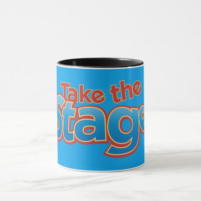 Take the Stage Black Ringer Mug (Center)