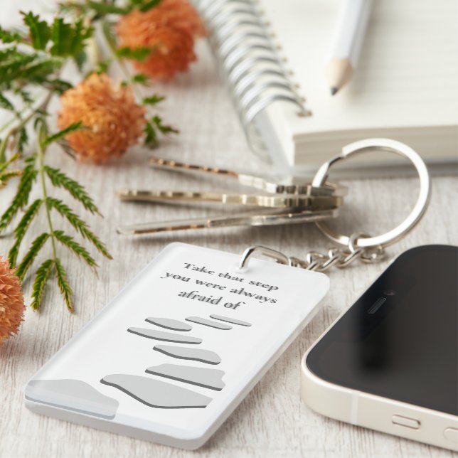 Take the Step Keychain (Front Right)