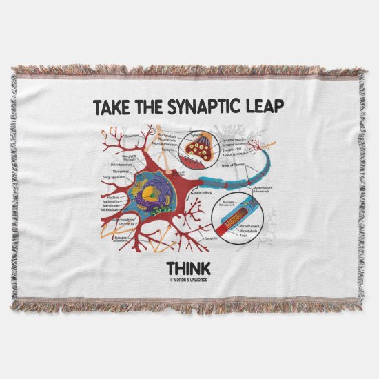 Take The Synaptic Leap Think Neuron Synapse Throw Blanket