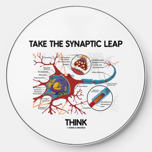 Take The Synaptic Leap Think Neuron Synapse Wireless Charger (Front)