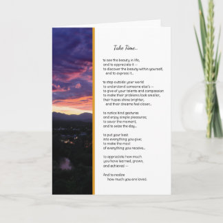 Take Time...Inspirational Card
