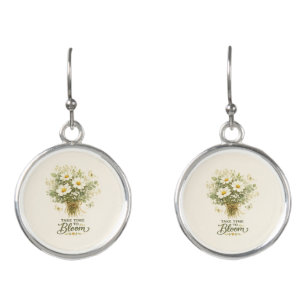 Take Time to Bloom Bouquet Design Earrings