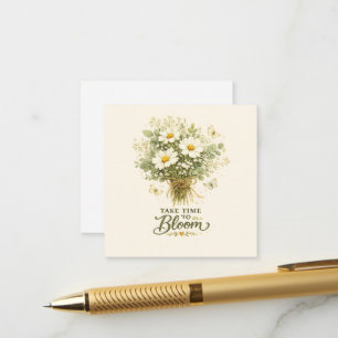 Take Time to Bloom Bouquet Design Enclosure Card