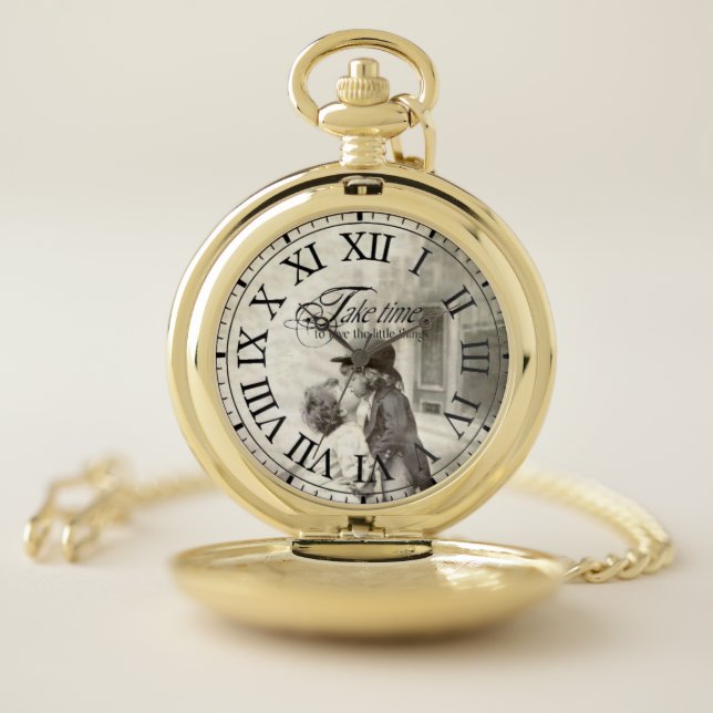 Take time to love the little things pocket watch (Inside)