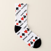 Take Time To Play Bridge Four Card Suits Socks (Right Outside)