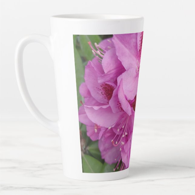 Take time to smell the garden latte mug (Left)
