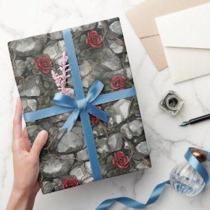 Take Time To Smell The Roses Bricks Wedding Wrapping Paper