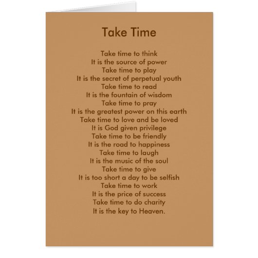 Take Time to Think Cards (Front)