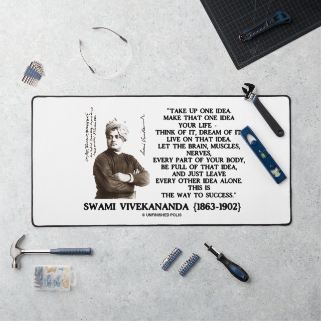Take Up One Idea Make That Idea Your Life Quote Desk Mat (Workstation)