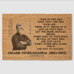 Take Up One Idea Make That Idea Your Life Quote Fiber Doormat