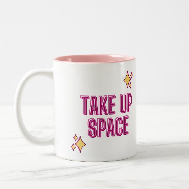 TAKE UP SPACE ✨ Two-Tone COFFEE MUG (Left)