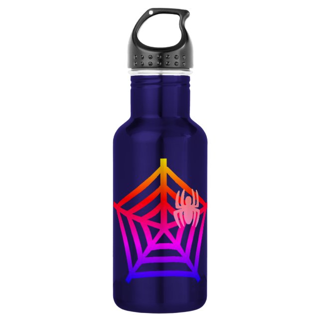 Take Your Beverage With You in Style in a Blue Stainless Steel Water Bottle (Front)