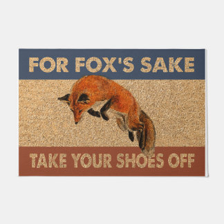 Take Your Shoes Off Mat, Welcome Fox Doormat