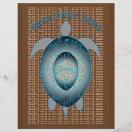 Take your time turtle motivational quote (Front)