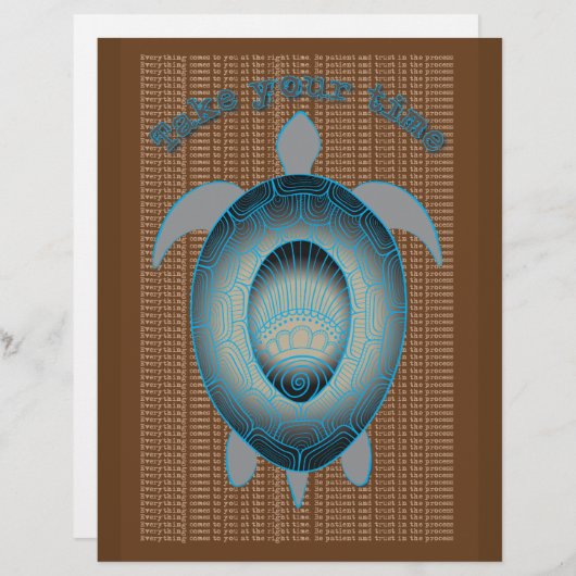 Take your time turtle motivational quote (Front/Back)