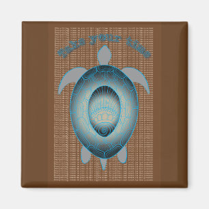 Take your time turtle motivational quote magnet