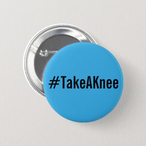 TakeAKnee bold black text on bright blue button