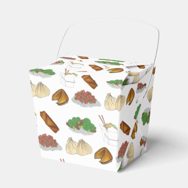 Takeaway Chinese Restaurant Takeout Food Cuisine Favor Boxes (Front Side)