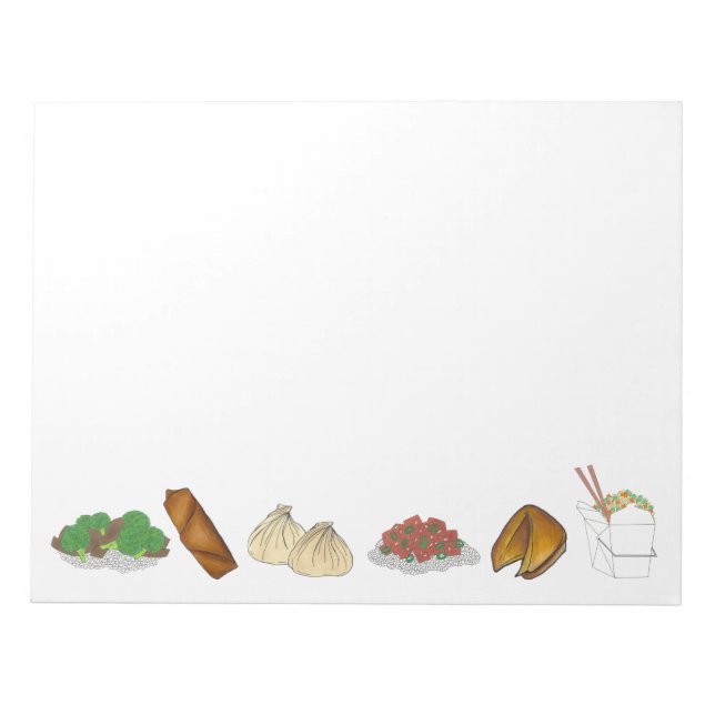 Takeaway Chinese Restaurant Takeout Food Cuisine Notepad (Front)