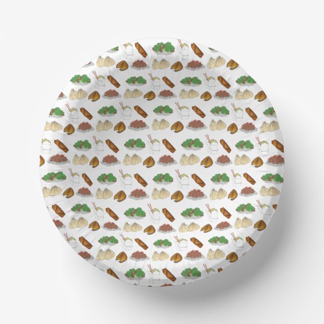 Takeaway Chinese Restaurant Takeout Food Cuisine Paper Bowls (Front)
