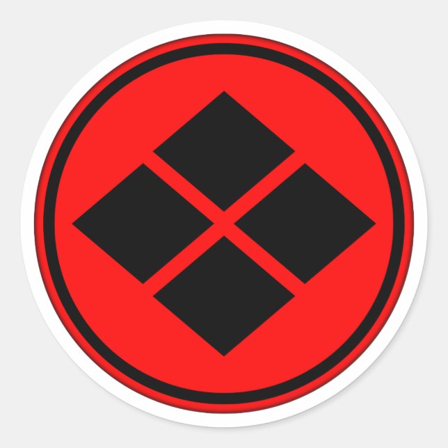 Takeda Clan Kamon Classic Round Sticker (Front)