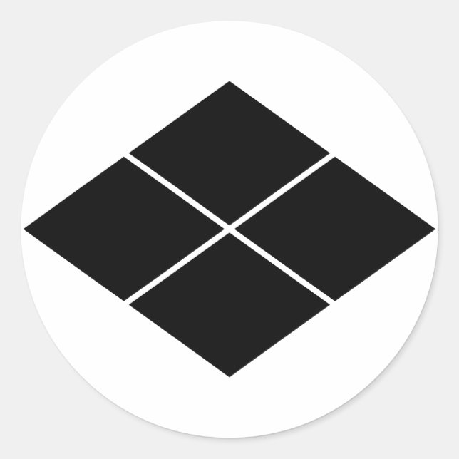 Takeda rhombus classic round sticker (Front)