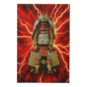 Takeda Shingen Armor Wood Wall Art 24x36