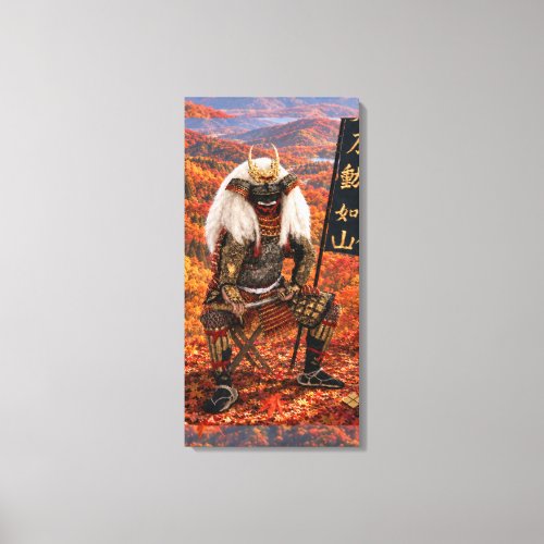 Takeda Shingen Samurai Armor Autumn 16x32 Canvas Print