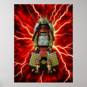 Takeda Shingen Samurai Armor Framed Print 30x40