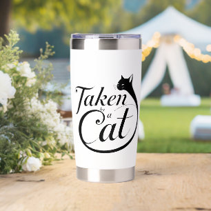 Taken by a Cat, Minimal Cat Lover design Insulated Tumbler