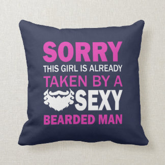 Taken By Sexy Bearded Man Throw Pillow