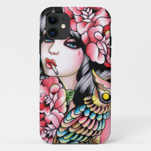 Owl Tattoo Design iPhone Cases & Covers | Zazzle