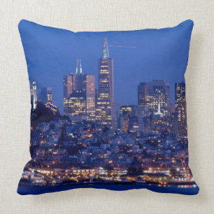 Taken from the roof of the prison on Alcatraz Throw Pillow