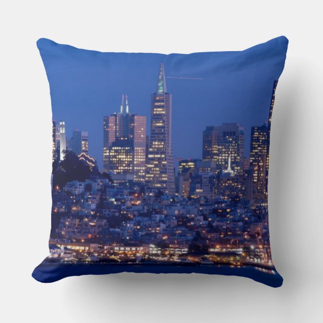 Taken from the roof of the prison on Alcatraz Throw Pillow (Front)