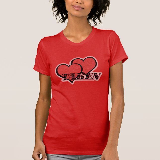 Taken Red Hearts T-Shirt (Front)