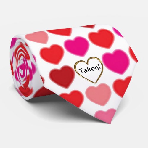 Taken Valentine Heart Mens Tie