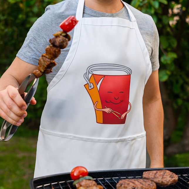 Takeout Box with Chopsticks Funny Asian Food Adult Apron (Creator Uploaded)