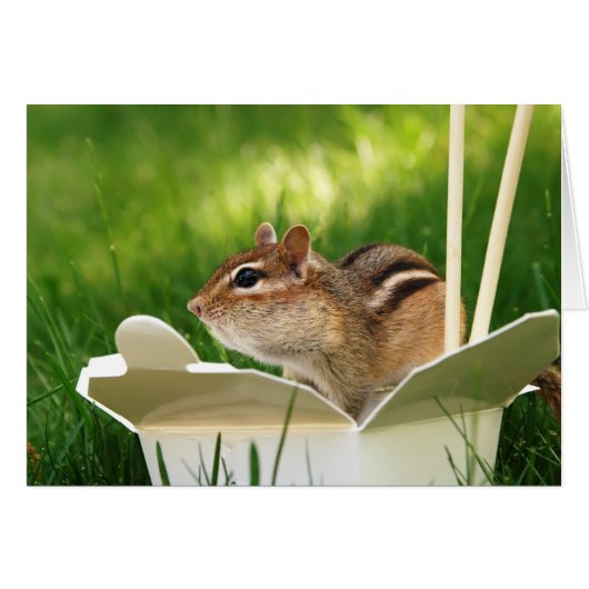 Takeout Loving Chipmunk Cards (Front Horizontal)