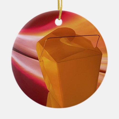 Takeout Reflections Ceramic Ornament