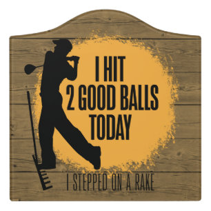 Takes A Lot Of Balls - funny golf Door Sign