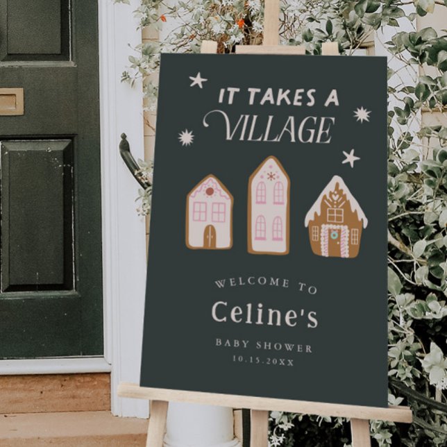 Takes a Village Girl Baby Shower Welcome Sign (Creator Uploaded)