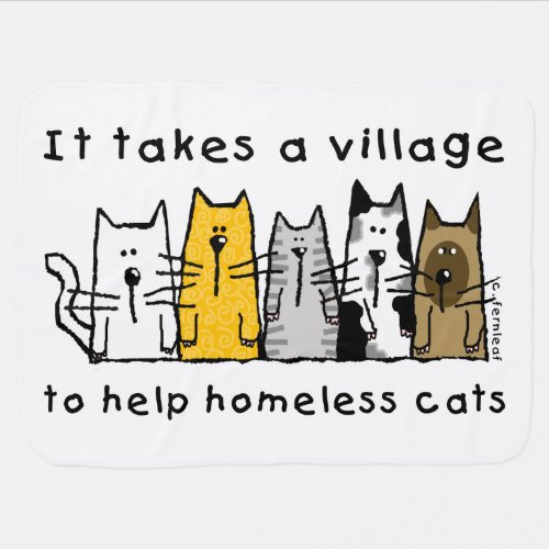 Takes a Village Help Homeless Cats Blanket